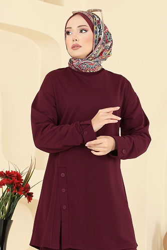 moda selvim Combined PL9181 Burgundy - Thumbnail