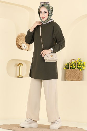 moda selvim Combined PL9181 Khaki&Vision - Thumbnail