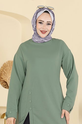 moda selvim Combined PL9181 Oil&Navy Blue - Thumbnail