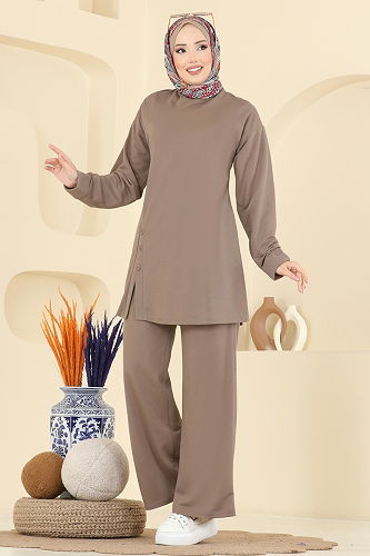 moda selvim طقم بيج PL9181 - Thumbnail