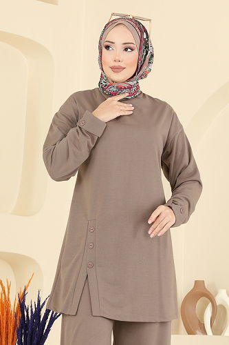 moda selvim طقم بيج PL9181 - Thumbnail