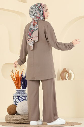 moda selvim طقم بيج PL9181 - Thumbnail