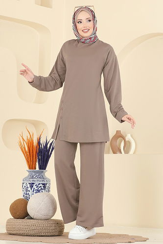 moda selvim طقم بيج PL9181 - Thumbnail