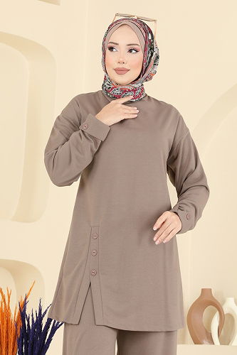 moda selvim طقم بيج PL9181 - Thumbnail