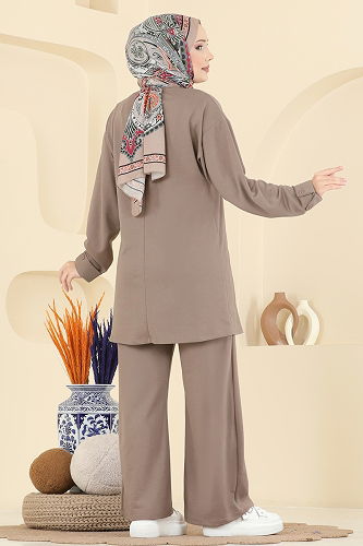 moda selvim طقم بيج PL9181 - Thumbnail