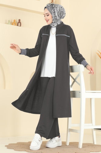 P.L. - طقم رمادي غامق PL9185