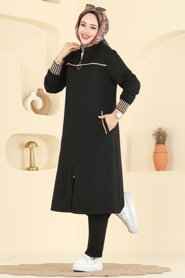 Modaselvim Hijab Combinations Combined PL9185 Black