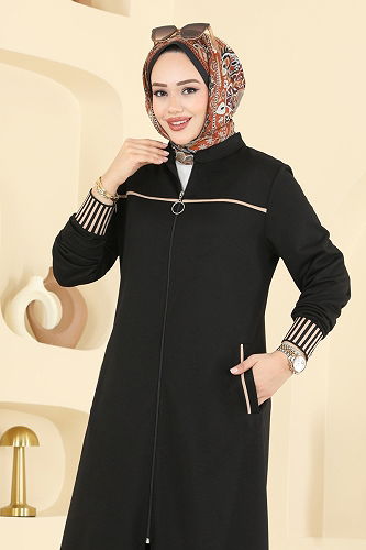 moda selvim طقم أسود PL9185 - Thumbnail