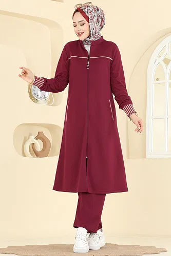 moda selvim Combined PL9185 Burgundy - Thumbnail