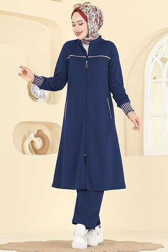 moda selvim طقم ازرق PL9185 - Thumbnail