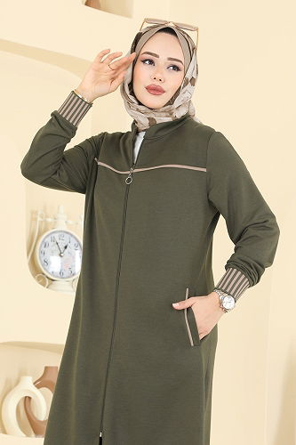 moda selvim طقم أخضر عفني فاتح PL9185 - Thumbnail