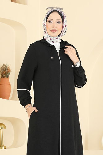 moda selvim طقم أسود PL9189 - Thumbnail