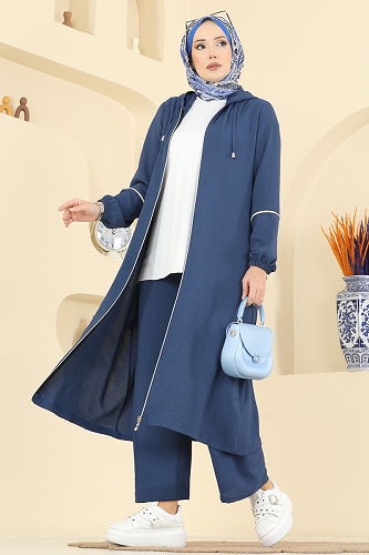 moda selvim طقم ازرق PL9189 - Thumbnail