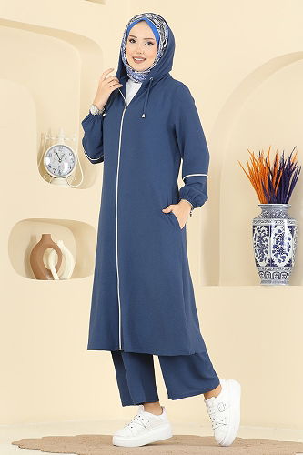 moda selvim طقم ازرق PL9189 - Thumbnail