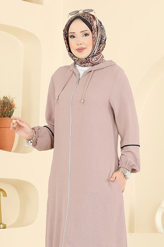 moda selvim طقم بيج وأسود PL9189 - Thumbnail