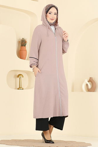 moda selvim طقم بيج وأسود PL9189 - Thumbnail