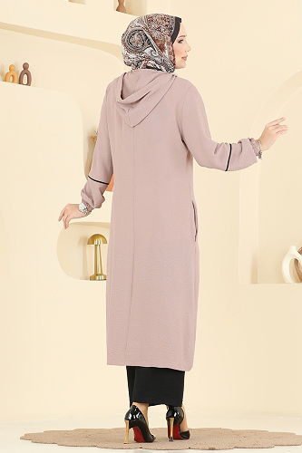 moda selvim طقم بيج وأسود PL9189 - Thumbnail