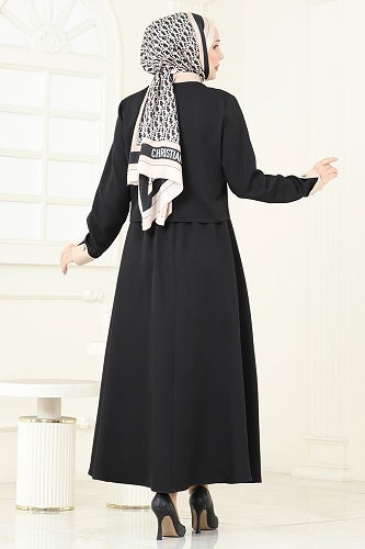 moda selvim طقم أسود PL9192 - Thumbnail