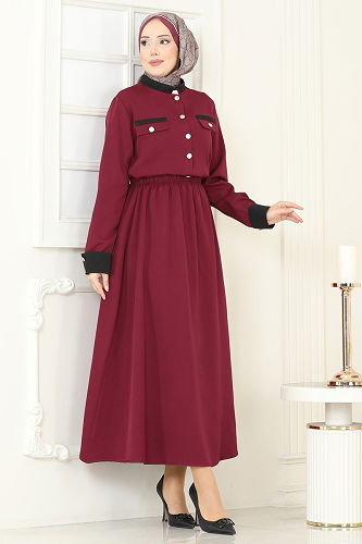 moda selvim Combined PL9192 Burgundy - Thumbnail