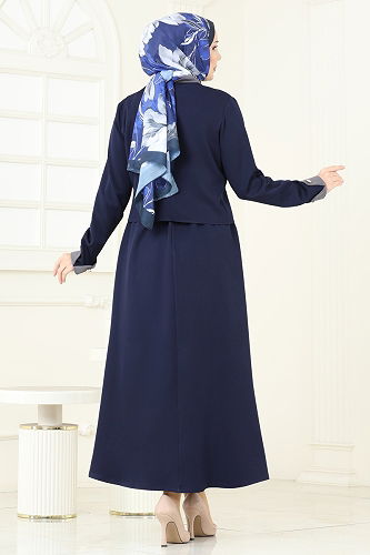 moda selvim طقم كحلي PL9192 - Thumbnail