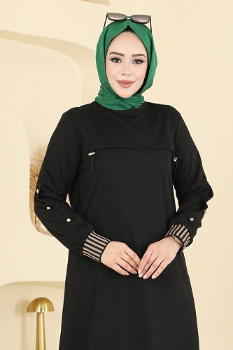 moda selvim طقم أسود PL9193 - Thumbnail