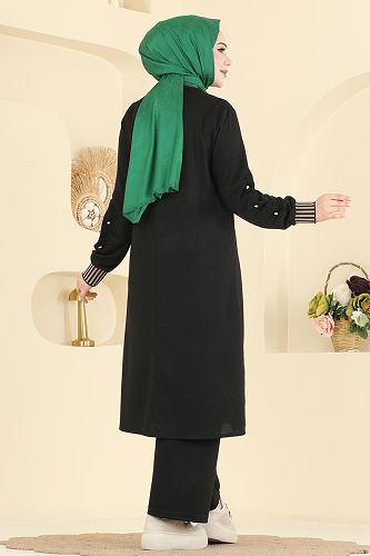 moda selvim طقم أسود PL9193 - Thumbnail