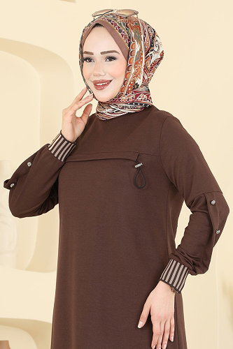 moda selvim طقم بني PL9193 - Thumbnail