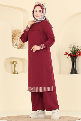 moda selvim Combined PL9193 Burgundy - Thumbnail