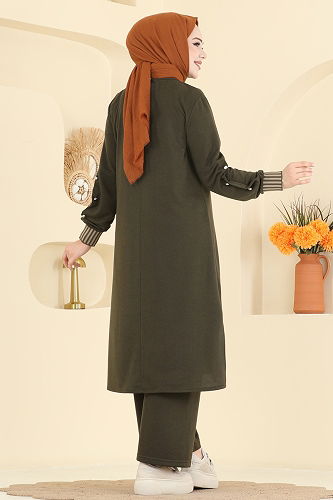 moda selvim طقم اخضر عفني PL9193 - Thumbnail