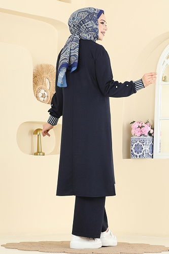 moda selvim طقم كحلي PL9193 - Thumbnail