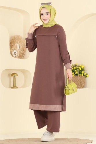 P.L. - طقم بيج وردي PL9193