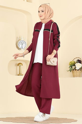 moda selvim Combined PL9194 Burgundy - Thumbnail