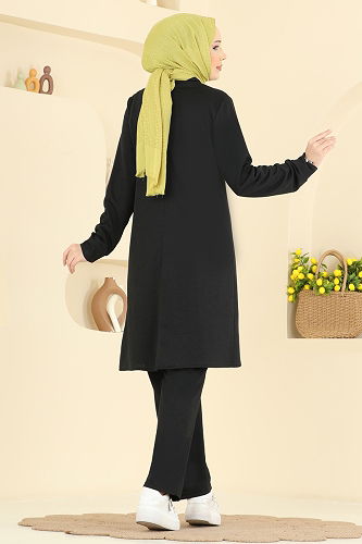 moda selvim طقم أسود PL9202 - Thumbnail