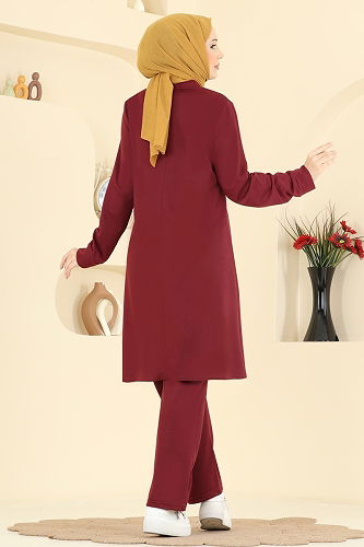 moda selvim Combined PL9202 Burgundy - Thumbnail
