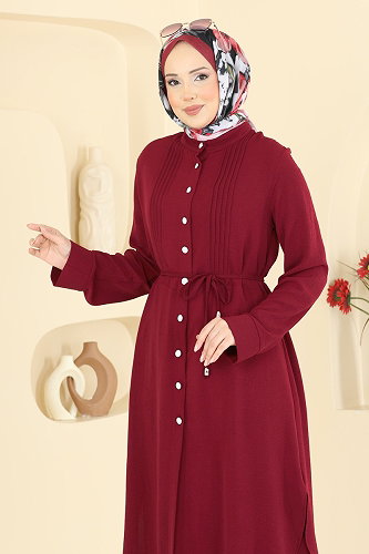 moda selvim Combined PL9204 Burgundy - Thumbnail