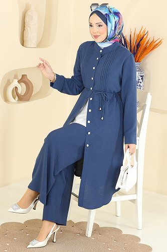 moda selvim طقم ازرق PL9204 - Thumbnail
