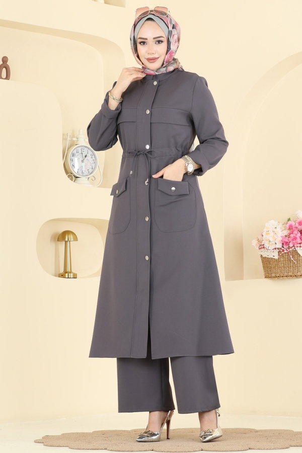 Modaselvim خصم 20% + 70% طقم رمادي غامق PL9205