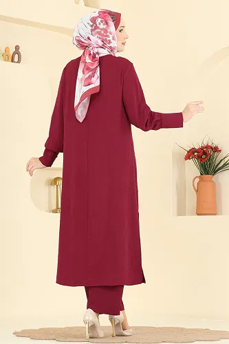 moda selvim Combined PL9207 Burgundy - Thumbnail