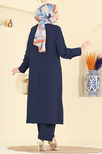 moda selvim طقم كحلي PL9207 - Thumbnail