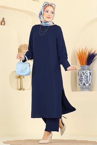 moda selvim طقم كحلي PL9207 - Thumbnail