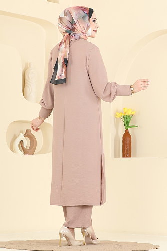 moda selvim طقم بيج PL9207 - Thumbnail