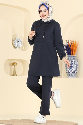 moda selvim طقم كحلي PL9210 - Thumbnail