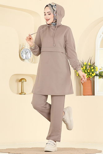 moda selvim طقم بيج PL9210 - Thumbnail