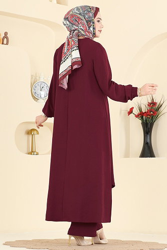 moda selvim Combined PL9213 Burgundy - Thumbnail