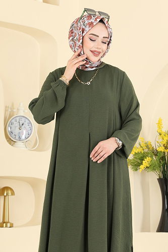 moda selvim طقم اخضر عفني PL9213 - Thumbnail