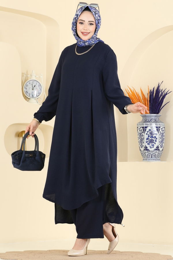 Modaselvim Hijab Combinations Combined PL9213 Navy Blue