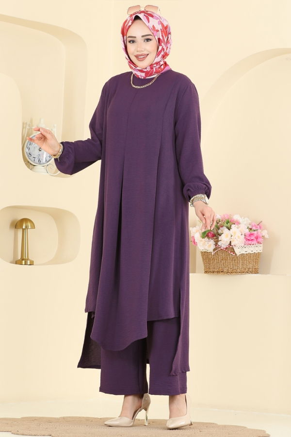 Modaselvim Hijab Combinations Combined PL9213 Purple