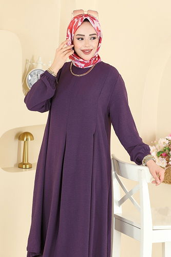 moda selvim طقم أرجواني PL9213 - Thumbnail