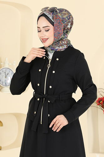 moda selvim طقم أسود PL9214 - Thumbnail