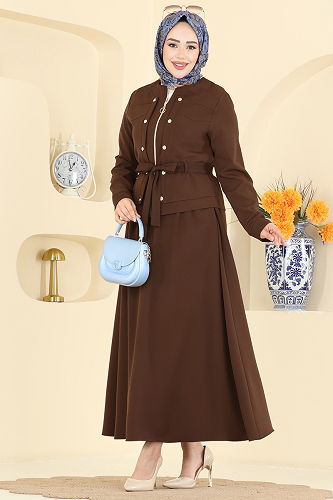 moda selvim Combined PL9214 Brown - Thumbnail